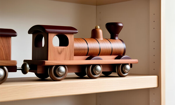 toy train on a white background