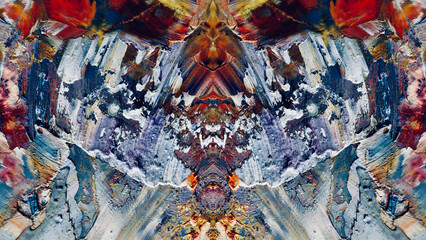 Fototapeta premium Abstract art background . Hand painting artwork on canvas .