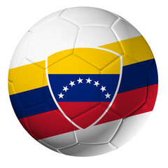 Fototapeta premium Soccer ball venezuela with transparent wallpaper