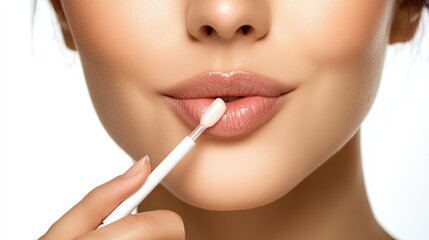 Beauty routine lip care tips home setting portrait style minimalist self-care