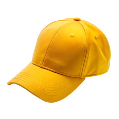Fototapeta premium yellow baseball cap isolated on transparent background