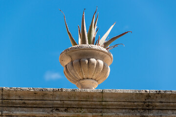 Detalle de un balcón de Noto, región de Siracusa, Sicilia
