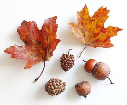 colourful leafes from different trees