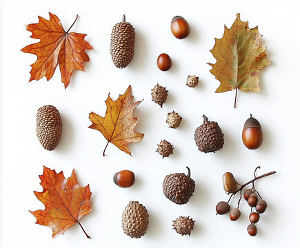 colourful leafes from different trees
