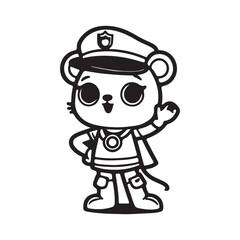 Fun vector cartoon of a fat cowboy character in sunglasses