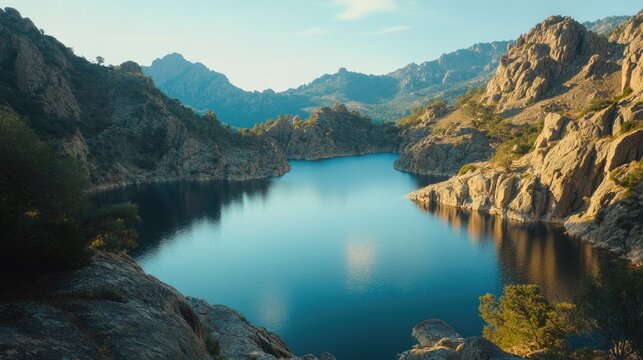 Tranquil L'Ospedale Lake: A Hidden Gem on Corsica Island, France