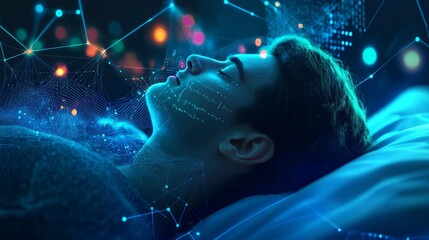 Sleep science concept with circadian rhythm analysis 