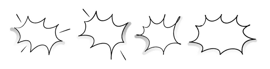 Pow! Comic speech bubble with explosive text effect. Cartoon pop art balloon and surprise frame shape. Flat vector illustration isolated on white background.