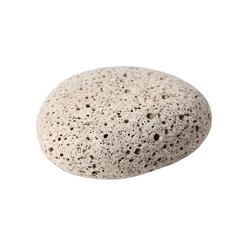 Obraz premium A Closeup View of a Light Brown Porous Stone on a Gray Background