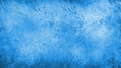 Ice texture background. The textured rough crushed cold frosty surface of the ice block background. Stone texture. Mineral marble pattern. Geology blue cells pattern. Abstract ice graphic design