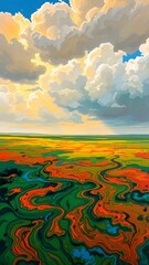 Aerial Marshland Serenity