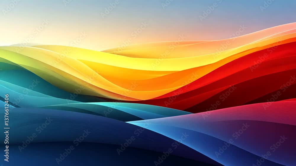 Poster abstract spectrum wave background animation for creative content and presentations