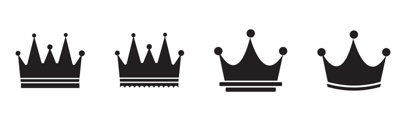 Crown Icon vector isolated on white background. Crown symbol. Crown vector icon
