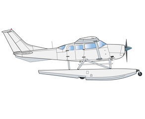 Sechssitziges, einmotoriges Flugzeug