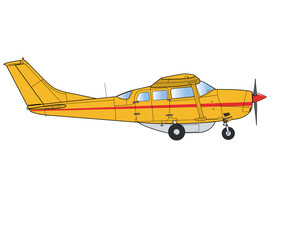 Sechssitziges, einmotoriges Flugzeug
