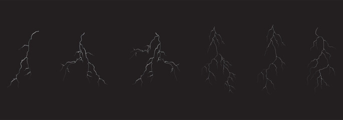 Thunder Bold Lightning Flash icon. Lightning icon. Vector lightning electricity logo. Illustration of lightning icon set isolated on white background.