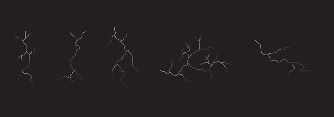 Lightning icon set vector. Electric sign and symbol. Power icon. Energy sign. Lightning power icon.