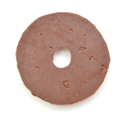 Chocolate cookie isolated on white background