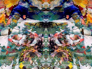 Fototapeta premium Abstract art background . Hand painting artwork on canvas .