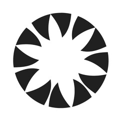 abstract flower symbol without background