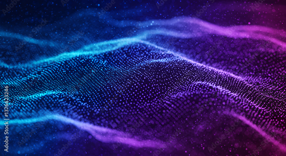 Poster artificial intelligence and big data concept, abstract digital network background, cyberspace connec
