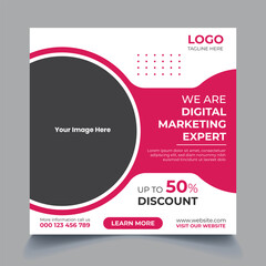 Modern Digital Marketing Social Media Post Template