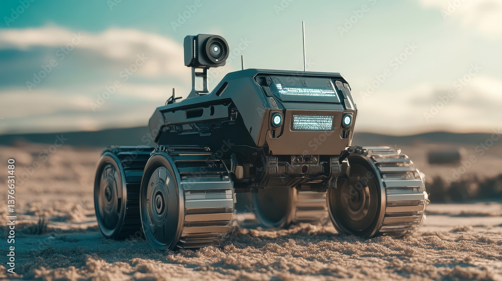 Poster internet bot in ai cyberspace. digital technology and wireless networks. bot, robot, drone, artifici