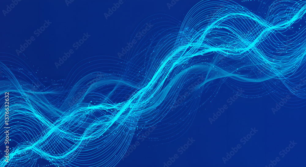 Poster data stream network background for presentation. data technology concept with glowing lines. data fl