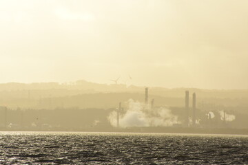 Obraz premium fog over the river