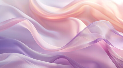 Obraz premium Elegant Pastel Lavender Background with Blurred Abstract Shapes – Right Text Space