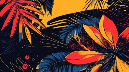 Tropical Abstract Burst suitable for art exhibition