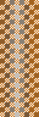 Motif pixel art chevron marron, dégradé de couleurs, design rétro pour fond d'écran ou impression