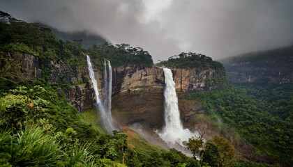 Cherrapunji Waterfalls Overflowing in Monsoon