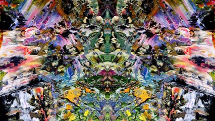 Abstract art background . Hand painting artwork on canvas .