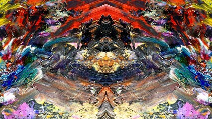 Abstract art background . Hand painting artwork on canvas .