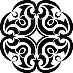 Fototapeta premium Intricate Tribal Mandala Vector - Decorative Symmetric Ornament
