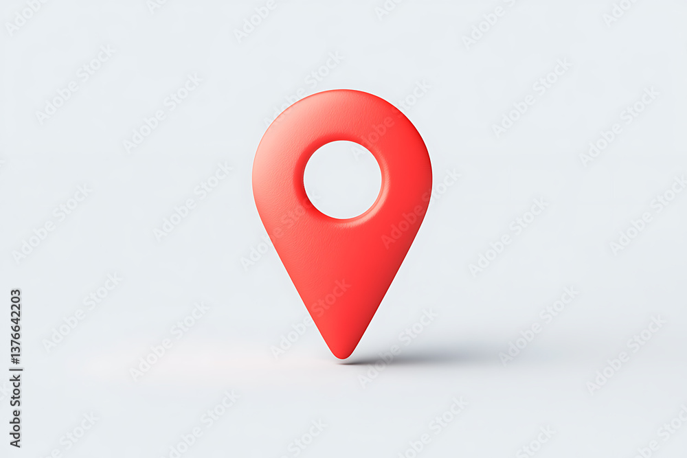 Poster red map pointer icon isolated on white background. navigation and location concept. destination pin 