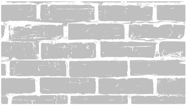 Fototapeta Texture mur de briques ombre grise, effet grunge, fond transparent, fichier PNG pour superposition artistique