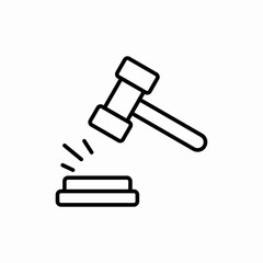 Auction gavel icon vector sign