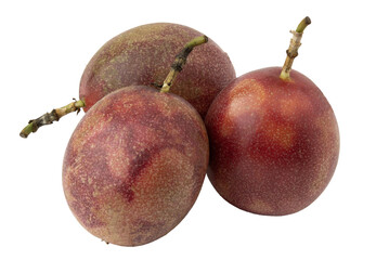 passion fruit, isolated on white background.