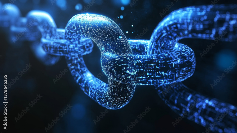 Aufkleber cyber digital data field. computer circuit of crypto architecture. 3d illustration of blockchain tec