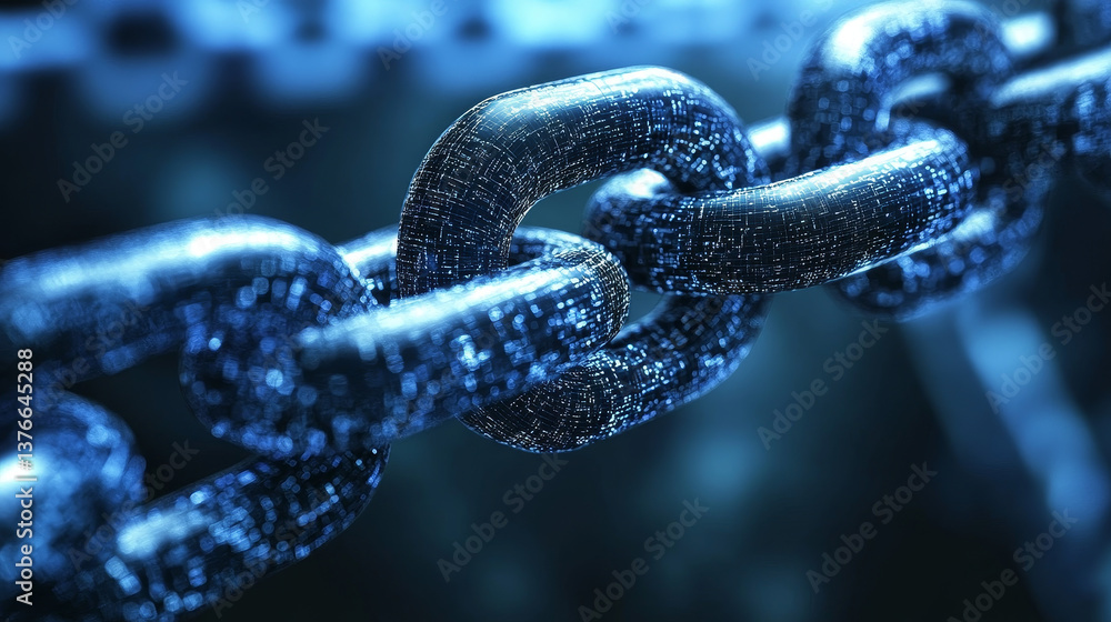 Poster cyber digital data field. computer circuit of crypto architecture. 3d illustration of blockchain tec