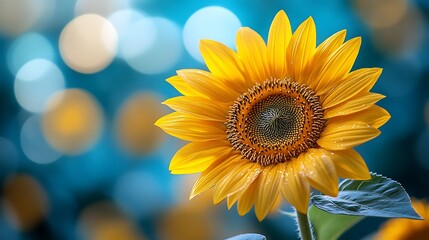 Obraz premium Vibrant Sunflower with Summer Bloom.
