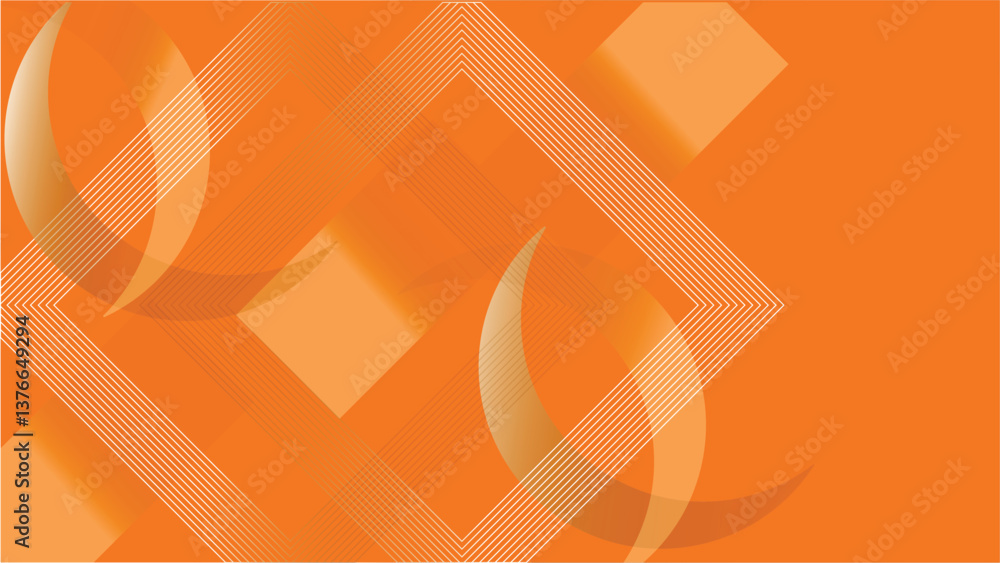 Poster black and orange gradient abstract background. glowing geometric lines pattern. modern texture desig