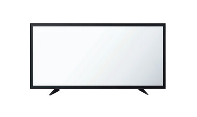 Realistic TV screen PNG. Modern stylish LED LCD panel. Large computer monitor display mockup. Blank TV template. Vector illustration of a plasma TV monitor on a transparent background.