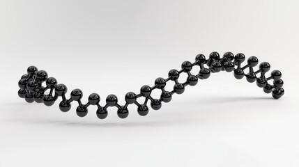 Obraz premium Isolated background. DNA helix 3D illustration. Science, education, research. Human genome, genetic engineering