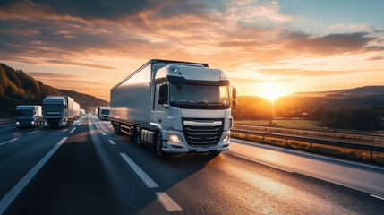 Obraz premium Transport & Delivery Services encompass a wide range of logistics solutions, from freight transportation and courier services to last-mile delivery and express shipping