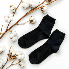New socks isolated on white