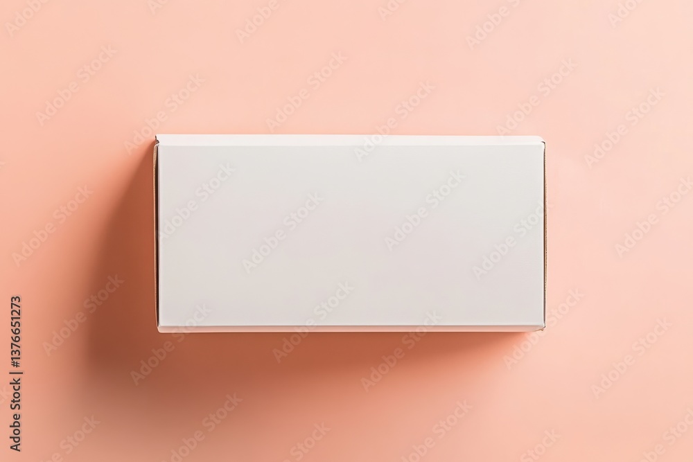 Aufkleber package resting on a smooth pastel surface highlighting minimalist design and modern packaging techn