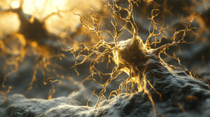 Human nerve cells. 3d illustration